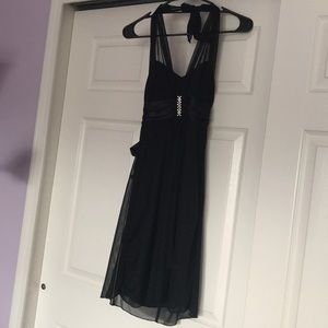 Black halter dress